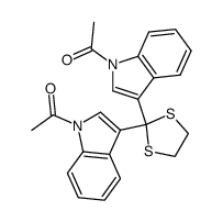 2,2-di(N-acetyl-3-indolyl)-1,3-dithiolane Structure