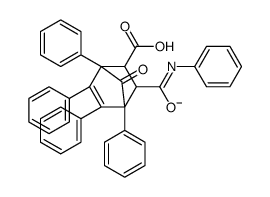 7-oxo-1,2,3,4-tetraphenyl-6-(phenylcarbamoyl)bicyclo[2.2.1]hept-2-ene-5-carboxylate结构式