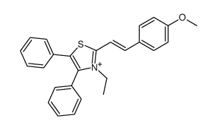 3-ethyl-2-[2-(4-methoxyphenyl)ethenyl]-4,5-diphenyl-1,3-thiazol-3-ium Structure