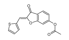 [3-oxo-2-(thiophen-2-ylmethylidene)-1-benzofuran-6-yl] acetate Structure