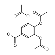 (2,3-diacetyloxy-5-carbonochloridoylphenyl) acetate Structure