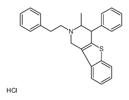 3-methyl-4-phenyl-2-(2-phenylethyl)-3,4-dihydro-1H-[1]benzothiolo[3,2-c]pyridine,hydrochloride结构式