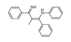 N-(3-imino-2-methyl-1,3-diphenylprop-1-en-1-yl)aniline结构式