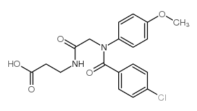 3-[[2-[(4-chlorobenzoyl)-(4-methoxyphenyl)amino]acetyl]amino]propanoic acid Structure