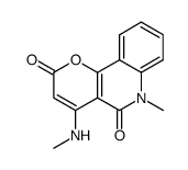 6-methyl-4-methylamino-pyrano[3,2-c]quinolin-2,5(6H)-dione Structure