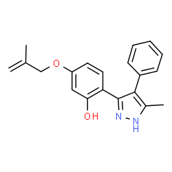 2-(5-methyl-4-phenyl-1H-pyrazol-3-yl)-5-[(2-methylprop-2-en-1-yl)oxy]phenol Structure