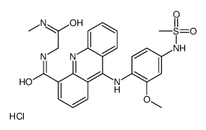 9-[4-(methanesulfonamido)-2-methoxyanilino]-N-[2-(methylamino)-2-oxoethyl]acridine-4-carboxamide,hydrochloride结构式