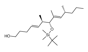 (4E,6R,7R,8E,10R)-7-[(tert-butyldimethylsilyl)oxy]-6,8,10-trimethyltrideca-4,8-dien-1-ol结构式