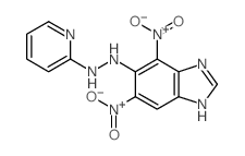 2-(4,6-dinitro-1H-benzoimidazol-5-yl)-1-pyridin-2-yl-hydrazine结构式