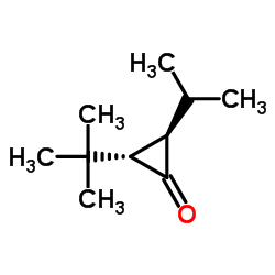 Cyclopropanone, 2-(1,1-dimethylethyl)-3-(1-methylethyl)-, (2S,3R)- (9CI)结构式