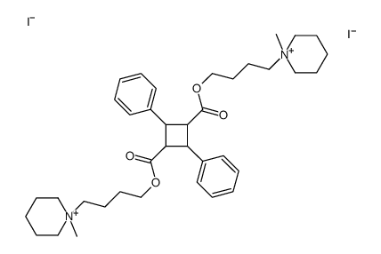 bis[4-(1-methylpiperidin-1-ium-1-yl)butyl] 2,4-diphenylcyclobutane-1,3-dicarboxylate,diiodide结构式