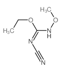 N-cyano-1-ethoxy-N-methoxy-methanimidamide structure
