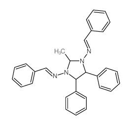 1,3-Imidazolidinediamine,2-methyl-4,5-diphenyl-N,N'-bis(phenylmethylene)-, (2a,4b,5b)- (9CI)结构式