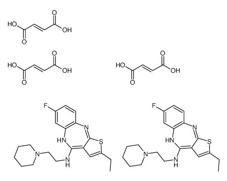 (E)-but-2-enedioic acid,2-ethyl-7-fluoro-N-(2-piperidin-1-ylethyl)-5H-thieno[3,2-c][1,5]benzodiazepin-4-amine Structure