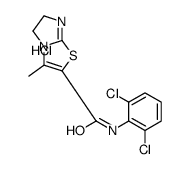 N-(2,6-dichlorophenyl)-3-methyl-5,6-dihydroimidazo[2,1-b][1,3]thiazole-2-carboxamide,hydrochloride结构式