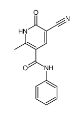 3-Pyridinecarboxamide,5-cyano-1,6-dihydro-2-methyl-6-oxo-N-phenyl-(9CI) structure