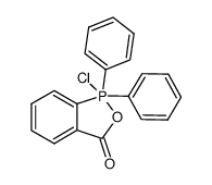 P-chloro-P,P-diphenyl-2,3-benzoxaphospholen-1-one结构式