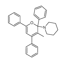 3-Methyl-2-piperidino-2,4,6-triphenyl-2H-pyran结构式