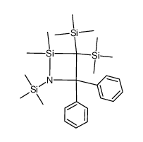 2,2-Dimethyl-4,4-diphenyl-1,3,3-tris(trimethylsilyl)-1-aza-2-silacyclobutan结构式