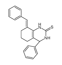 4-phenyl-8-benzylidene-3,4,5,6,7,8-hexahydro-2(1H)-quinazolinethione结构式