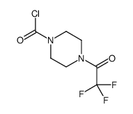 4-(2,2,2-trifluoroacetyl)piperazine-1-carbonyl chloride Structure