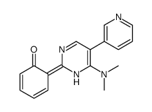 6-[6-(dimethylamino)-5-pyridin-3-yl-1H-pyrimidin-2-ylidene]cyclohexa-2,4-dien-1-one Structure