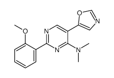 2-(2-methoxyphenyl)-N,N-dimethyl-5-(1,3-oxazol-5-yl)pyrimidin-4-amine结构式