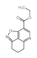 Ethyl 7,8-dihydro-6H-isoxazolo[5,4,3-de]quinoline-3-carboxylate结构式