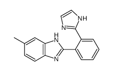 2-[2-(1H-imidazol-2-yl)phenyl]-6-methyl-1H-benzimidazole结构式
