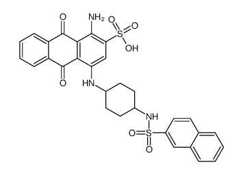 1-amino-9,10-dihydro-4-[[4-[(2-naphthylsulphonyl)amino]cyclohexyl]amino]-9,10-dioxoanthracene-2-sulphonic acid结构式