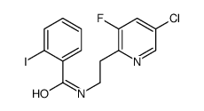 N-[2-(5-chloro-3-fluoropyridin-2-yl)ethyl]-2-iodobenzamide结构式