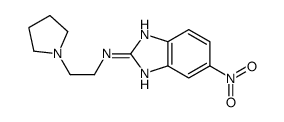 6-nitro-N-(2-pyrrolidin-1-ylethyl)-1H-benzimidazol-2-amine结构式