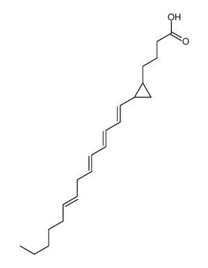 Cyclopropanebutanoic acid, 2-(1,3,5,8-tetradecatetraenyl)-结构式