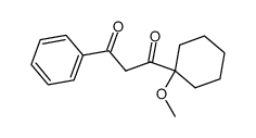 3-(1-methoxycyclohexyl-1)-1-phenyl-1,3-propanedione结构式