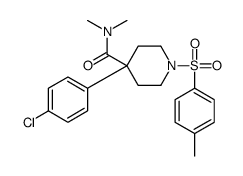4-(4-chlorophenyl)-N,N-dimethyl-1-(p-tolylsulphonyl)piperidine-4-carboxamide structure