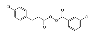 3-chlorobenzoic 3-(4-chlorophenyl)propanoic peroxyanhydride Structure