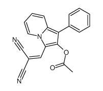 [3-(2,2-dicyanoethenyl)-1-phenylindolizin-2-yl] acetate结构式