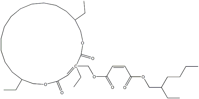 bis(2-ethylhexyl) 2-ethyl-2-[[[4-[(2-ethylhexyl)oxy]-1,4-dioxo-2-butenyl]oxy]methyl]propane-1,3-diyl dimaleate结构式