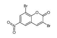 3,8-dibromo-6-nitro-coumarin Structure