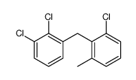 1,2-dichloro-3-[(2-chloro-6-methylphenyl)methyl]benzene结构式