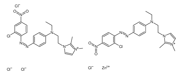 1-[2-[[4-[(2-chloro-4-nitrophenyl)azo]phenyl]ethylamino]ethyl]-2,3-dimethyl-1H-imidazolium tetrachlorozincate(2-)结构式