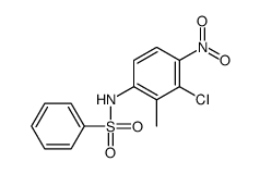 N-(3-chloro-2-methyl-4-nitrophenyl)benzenesulfonamide结构式