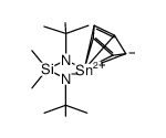 1,3-di-t-butyl-2,2-dimethyl-4-cyclopentadienyl-1,2,3,4λ7-azasilaazoniastannatetidine Structure