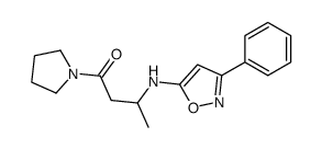 3-[(3-phenyl-1,2-oxazol-5-yl)amino]-1-pyrrolidin-1-ylbutan-1-one结构式