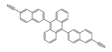 6-[10-(6-cyanonaphthalen-2-yl)anthracen-9-yl]naphthalene-2-carbonitrile Structure