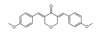 (3E,5E)-3,5-bis(4-methoxybenzylidene)-tetrahydropyran-4-one Structure