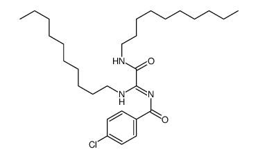 4-chloro-N-[N-decyl-C-(decylcarbamoyl)carbonimidoyl]benzamide结构式