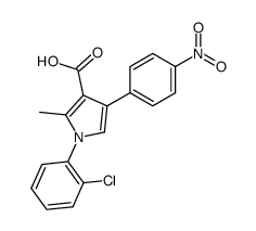 1-(2-Chloro-phenyl)-2-methyl-4-(4-nitro-phenyl)-1H-pyrrole-3-carboxylic acid结构式