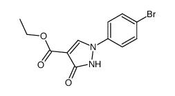 2-p-bromophenyl-4-ethoxycarbonyl-3-pyrazolin-5-one Structure