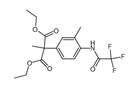 2-Methyl-2-[3-methyl-4-(2,2,2-trifluoro-acetylamino)-phenyl]-malonic acid diethyl ester Structure